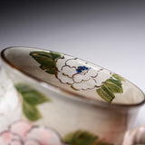 Shunzan Kiln Kyo Kiyomizu Ware Twisted Handle Mug - Peony / 俊山窯 マグカップ
