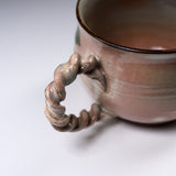 Shunzan Kiln Kyo Kiyomizu Ware Twisted Handle Mug - Hydrangea / 俊山窯 マグカップ