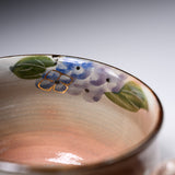 Shunzan Kiln Kyo Kiyomizu Ware Twisted Handle Mug - Hydrangea / 俊山窯 マグカップ