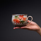 Shunzan Kiln Kyo Kiyomizu Ware Large Mug - Autumn Leaves / 俊山窯 マグカップ