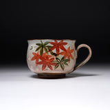 Shunzan Kiln Kyo Kiyomizu Ware Large Mug - Autumn Leaves / 俊山窯 マグカップ