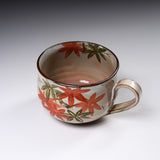 Shunzan Kiln Kyo Kiyomizu Ware Large Mug - Autumn Leaves / 俊山窯 マグカップ