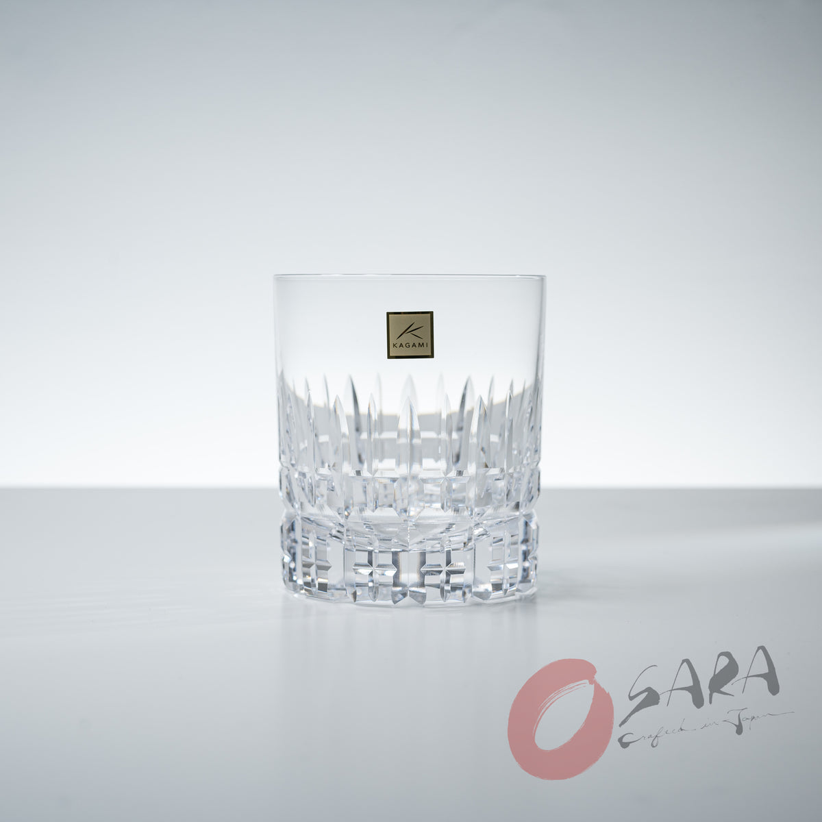 KAGAMI Crystal Japanese Handmade Whiskey Glass - 370 ml - Icicle 