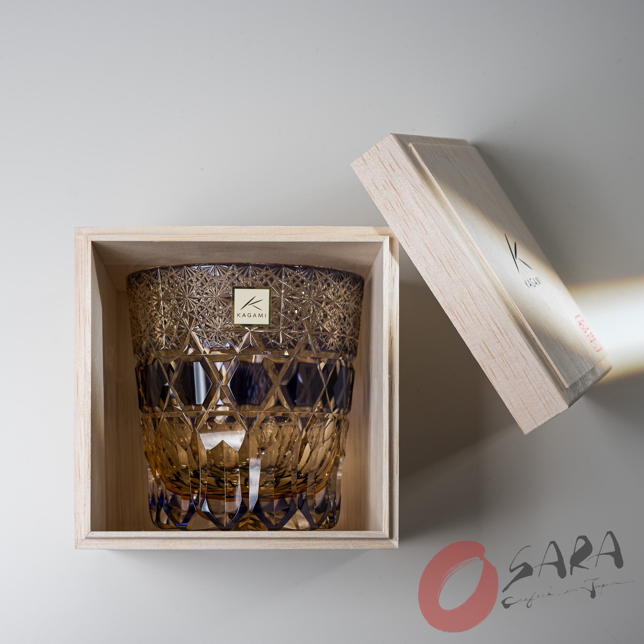 KAGAMI Crystal Multilayer Coloured Rock Glass - Purple Treasure / 紫宝