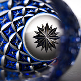 KAGAMI Crystal Sake Glass By Satoshi Nabetani - Cloisonne Blue / 鍋谷聰 七宝