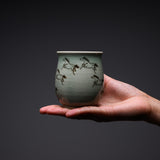 Obori Soma Ware Jumping Horse Tea Cup / 大堀相馬焼 湯呑