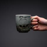 Obori Soma Ware Double Layer Horse Mug Cup / 大堀相馬焼 マグカップ