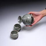Obori Soma Ware Double Layer Horse Sake Set / 大堀相馬焼 酒セット
