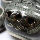 Obori Soma Ware Double Layer Horse Sake Set / 大堀相馬焼 酒セット