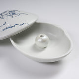 KOUSAIDO Choju-Giga Shell Incense Holder - Archery Play / 香彩堂 香皿