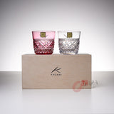 Limited Edition - Year of Horse - KAGAMI Crystal Edo-Kiriko Pair Sake Glass - Yui / 限定品 干支ペア酒グラス