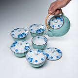 Hasami ware Seiji Grape Teapot Set - Set of 5 / 葡萄の茶器セット