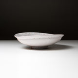 Hagi Ware Deflection Bowl - White Hagi / 萩焼 白萩たわみ鉢