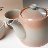 Tenryu Kiln Hagi Ware Tea Set - Tea Pot and 2 Cups / 天龍窯 茶器セット