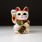 Tokoname Ware Lucky Cat Ornament - Right Hand - 19 cm / 常滑焼き 招き猫