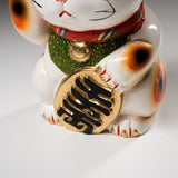 Tokoname Ware Lucky Cat Ornament - Right Hand - 19 cm / 常滑焼き 招き猫