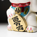 Tokoname Ware Lucky Cat Ornament - 33 cm - Left Hand / 常滑焼き 招き猫