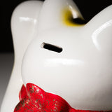 Tokoname Ware Lucky Cat Ornament - 33 cm - Left Hand / 常滑焼き 招き猫