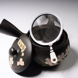 Hand-painted Tokoname Teapot - 270 ml - Sakuragusa / 常滑急須