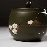 Hand-painted Tokoname Teapot - 360 ml - Oribe Plum / 常滑急須