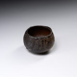 MORI TOSHIAKI Bizen Pottery Sake Cup - Midnight Stone / 備前焼 酒カップ