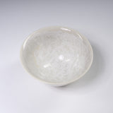 Touan Kiln Flower Crystalline Glaze Sake Cup - Silky White / 京・清水焼 花結晶釉 盃