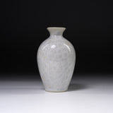 Touan Kiln Flower Crystalline Glaze Sake Jug - Silky White / 京・清水焼 花結晶釉 徳利