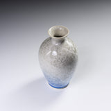 Touan Kiln Flower Crystalline Glaze Sake Jug - Silky Blue / 京・清水焼 花結晶釉 徳利
