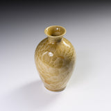 Touan Kiln Flower Crystalline Glaze Sake Jug - Golden Yellow / 京・清水焼 花結晶釉 徳利