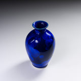 Touan Kiln Flower Crystalline Glaze Sake Jug - Navy Blue / 京・清水焼 花結晶釉 徳利