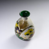 Touan Kiln Iroe Hand Painted Sake Jug - Autumn Flower / 京・清水焼 陶葊 徳利