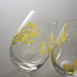 Hanafumi Pair Glass Tumbler / ミモザと霞草のペアグラス