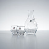 Transparent Cold Pocket Sake Set - 1 Jug With 2 Sake Cups / 冷酒用 酒器セット