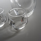 Transparent Cold Pocket Sake Set - 1 Jug With 2 Sake Cups / 冷酒用 酒器セット