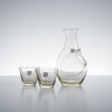 Amber Cold Pocket Sake Set - 1 Jug With 2 Sake Cups / 冷酒用 酒器セット