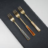 Tsubame-Sanjo Gold Cake Fork - 3 Colour Options / 燕三条 マーブルカトラリー