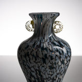 Tsugaru Vidro Free-blown Flower Vase - Snowstorms over the Tsugaru Plains / 津軽平野の雪吹雪