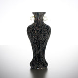 Tsugaru Vidro Free-blown Flower Vase - Snowstorms over the Tsugaru Plains / 津軽平野の雪吹雪