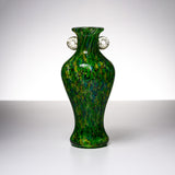 Tsugaru Vidro Free-blown Flower Vase - Verdant Greens of Towada / 十和田の万緑