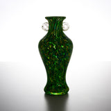 Tsugaru Vidro Free-blown Flower Vase - Verdant Greens of Towada / 十和田の万緑