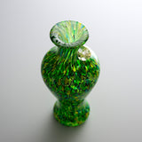 Tsugaru Vidro Free-blown Flower Vase - Verdant Greens of Towada / 十和田の万緑