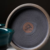 Mino ware Pottery Sake Set - Deep Sea Green / やまい伊藤 酒器セット