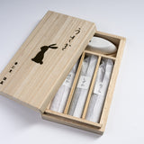 KOUSAIDO Assorted Incense with Holder in Paulownia Box / 香彩堂 うさぎのお香セット