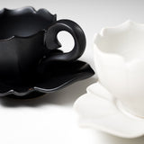 USUKIYAKI Ryoka Handmade Espresso Teacup & Saucer - 2 Colours / 臼杵焼き