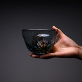 Sugahara Handmade Glassworks - Wakan - Glass Matcha Bowl - Forest / 菅原工芸硝子 Sghr