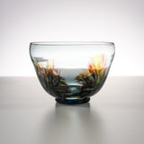 Sugahara Handmade Glassworks - Wakan - Glass Matcha Bowl - Forest / 菅原工芸硝子 Sghr