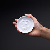 White Porcelain Soy Sauce Plate Dish - Drum / 醤油皿