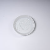 White Porcelain Soy Sauce Plate Dish - Drum / 醤油皿