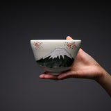 Kyo Kiyomizu Ware Matcha Bowl - Blue Mt Fuji / 京・清水焼 抹茶碗