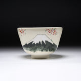 Kyo Kiyomizu Ware Matcha Bowl - Blue Mt Fuji / 京・清水焼 抹茶碗